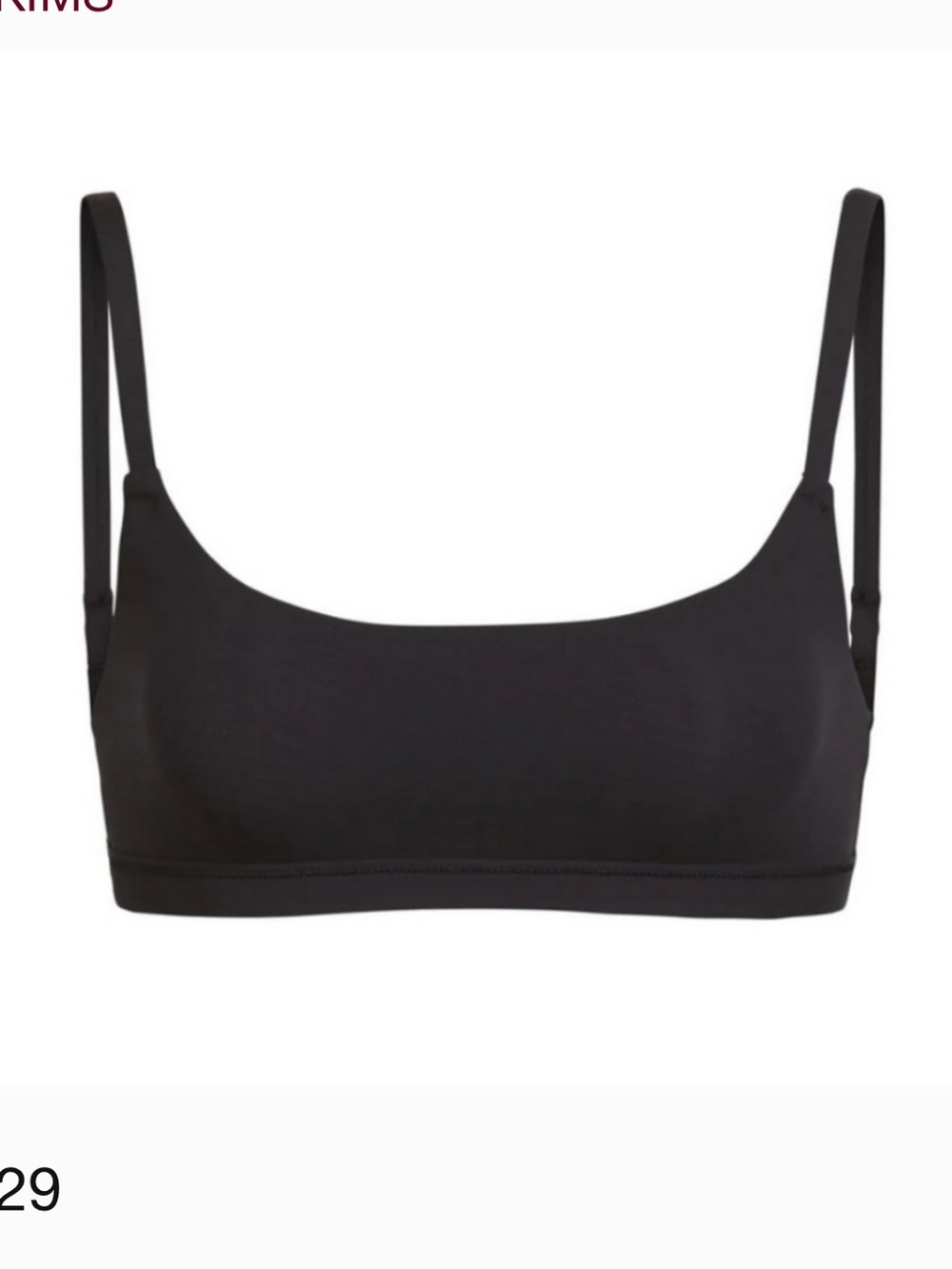 SKIMS Black Stretch Seamless Scoop Bralette